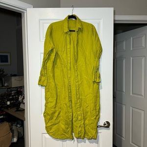 Zara long cotton shirt/cover up S